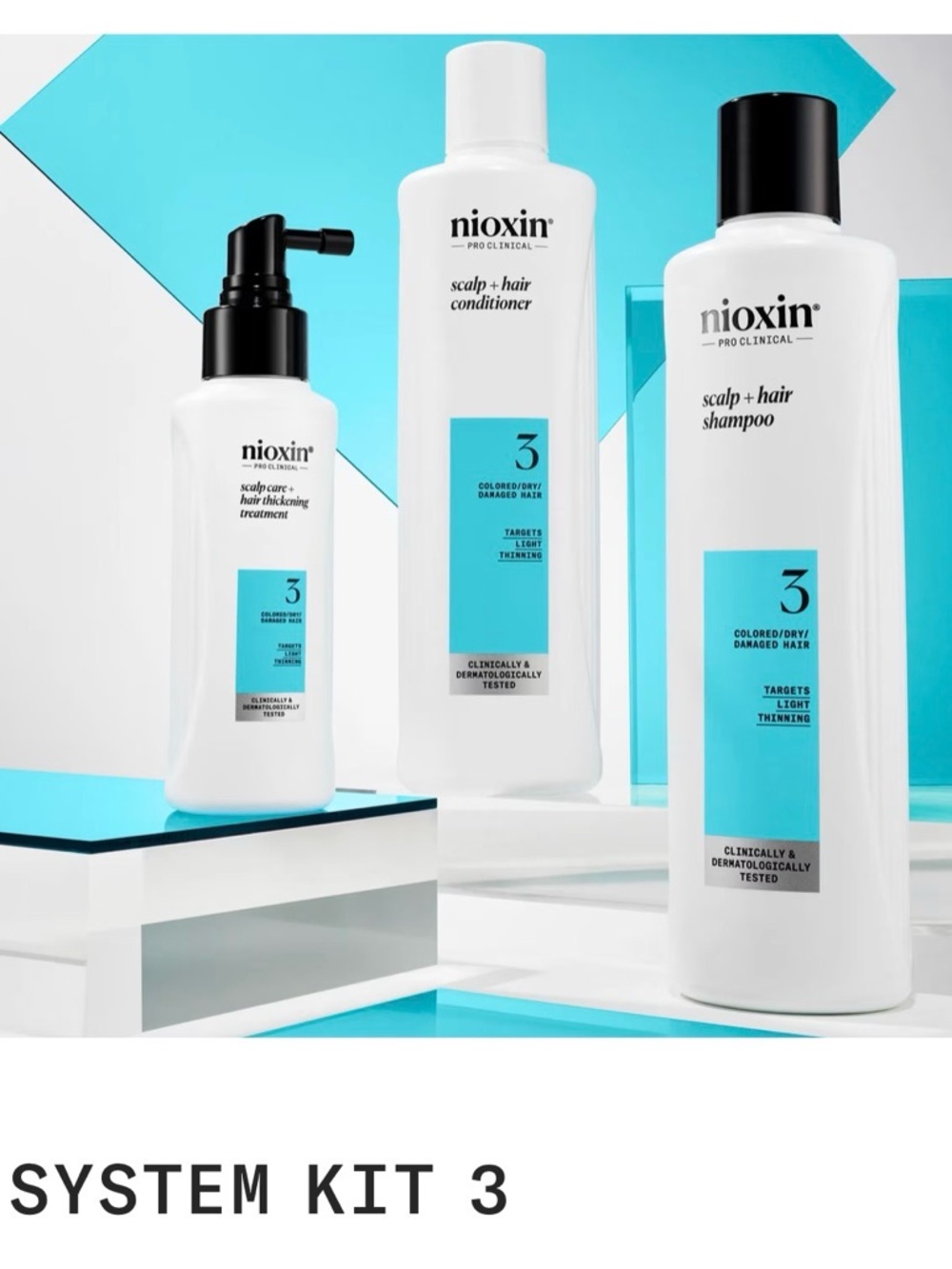 NEW Nioxin Hair System Kit 3 - FULL SIZED